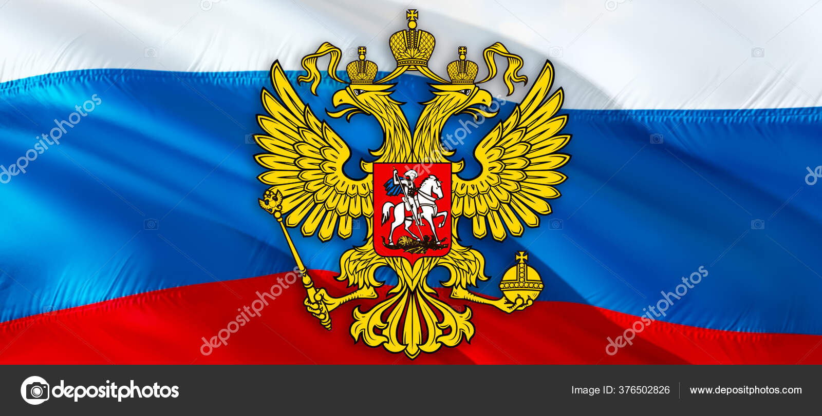 Rússia Emblema Projeto Bandeira Federação Russa Fundo Rússia